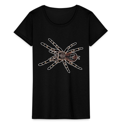 Frauen Fruit of the Loom T-Shirt Acanthoscurria geniculata - Schwarz