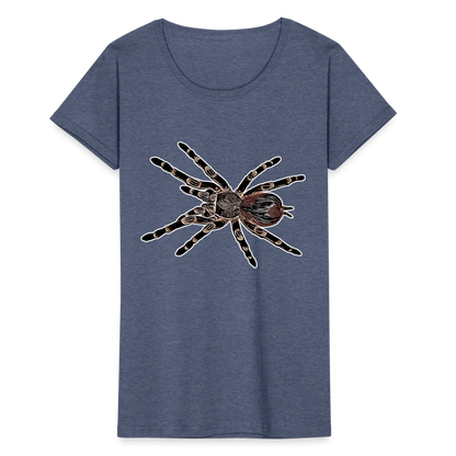 Frauen Fruit of the Loom T-Shirt Acanthoscurria geniculata - Navy meliert