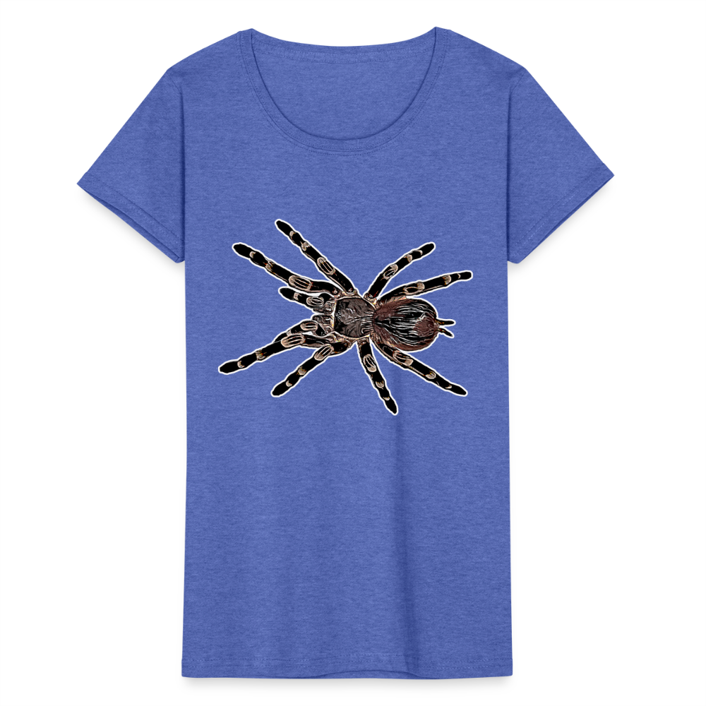 Frauen Fruit of the Loom T-Shirt Acanthoscurria geniculata - Blau meliert