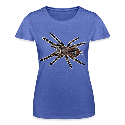 Frauen Fruit of the Loom T-Shirt Acanthoscurria geniculata - Blau meliert