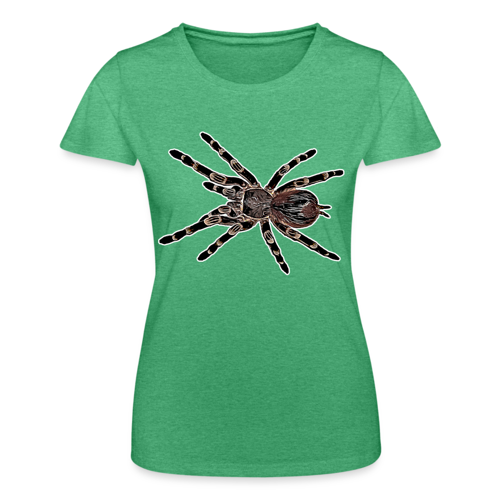 Frauen Fruit of the Loom T-Shirt Acanthoscurria geniculata - Grün meliert