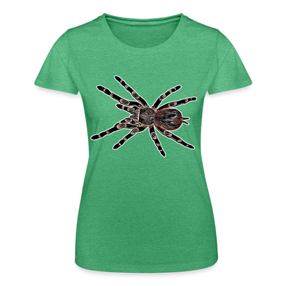 Frauen Fruit of the Loom T-Shirt Acanthoscurria geniculata - Grün meliert