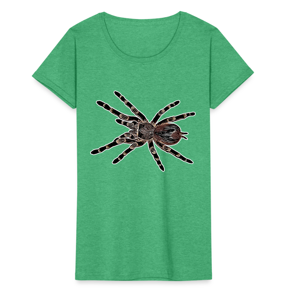 Frauen Fruit of the Loom T-Shirt Acanthoscurria geniculata - Grün meliert