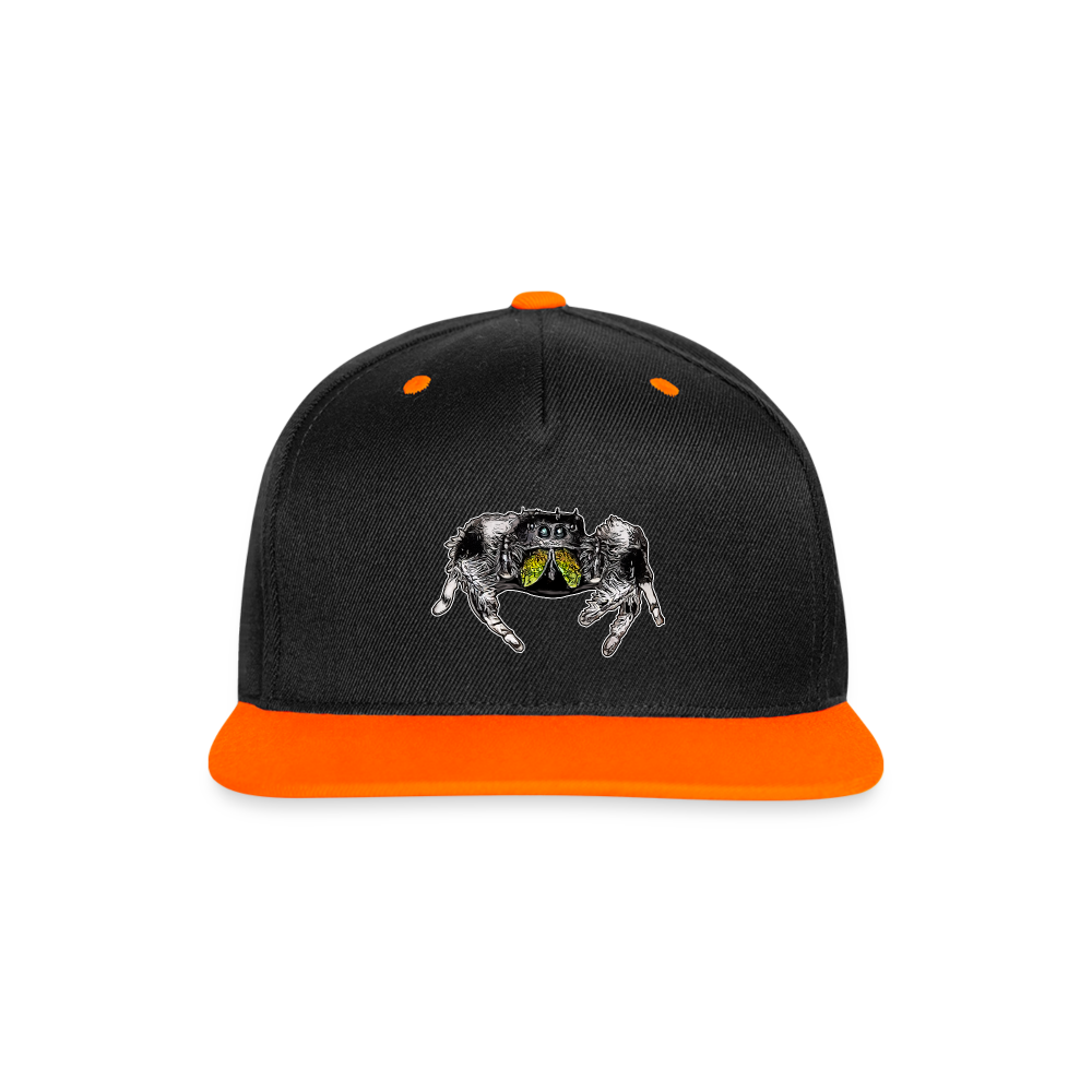Cappy Kontrast Snapback Phidippus regius Rastafari male - Schwarz/Neonorange