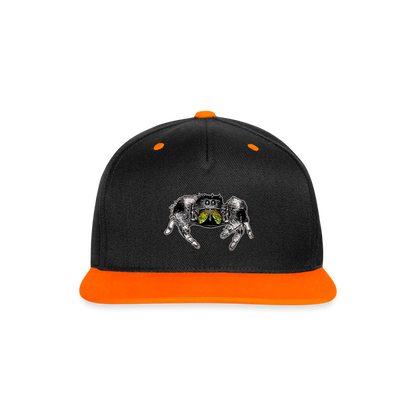 Cappy Kontrast Snapback Phidippus regius Rastafari male - Schwarz/Neonorange
