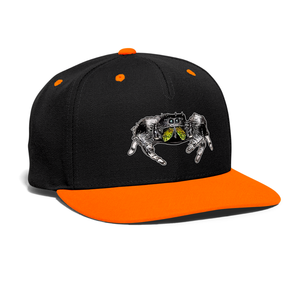 Cappy Kontrast Snapback Phidippus regius Rastafari male - Schwarz/Neonorange