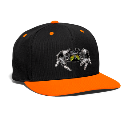 Cappy Kontrast Snapback Phidippus regius Rastafari male - Schwarz/Neonorange