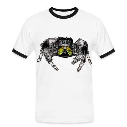 Männer Kontrast-T-Shirt Phidippus regius Rastafari male - Weiß/Schwarz