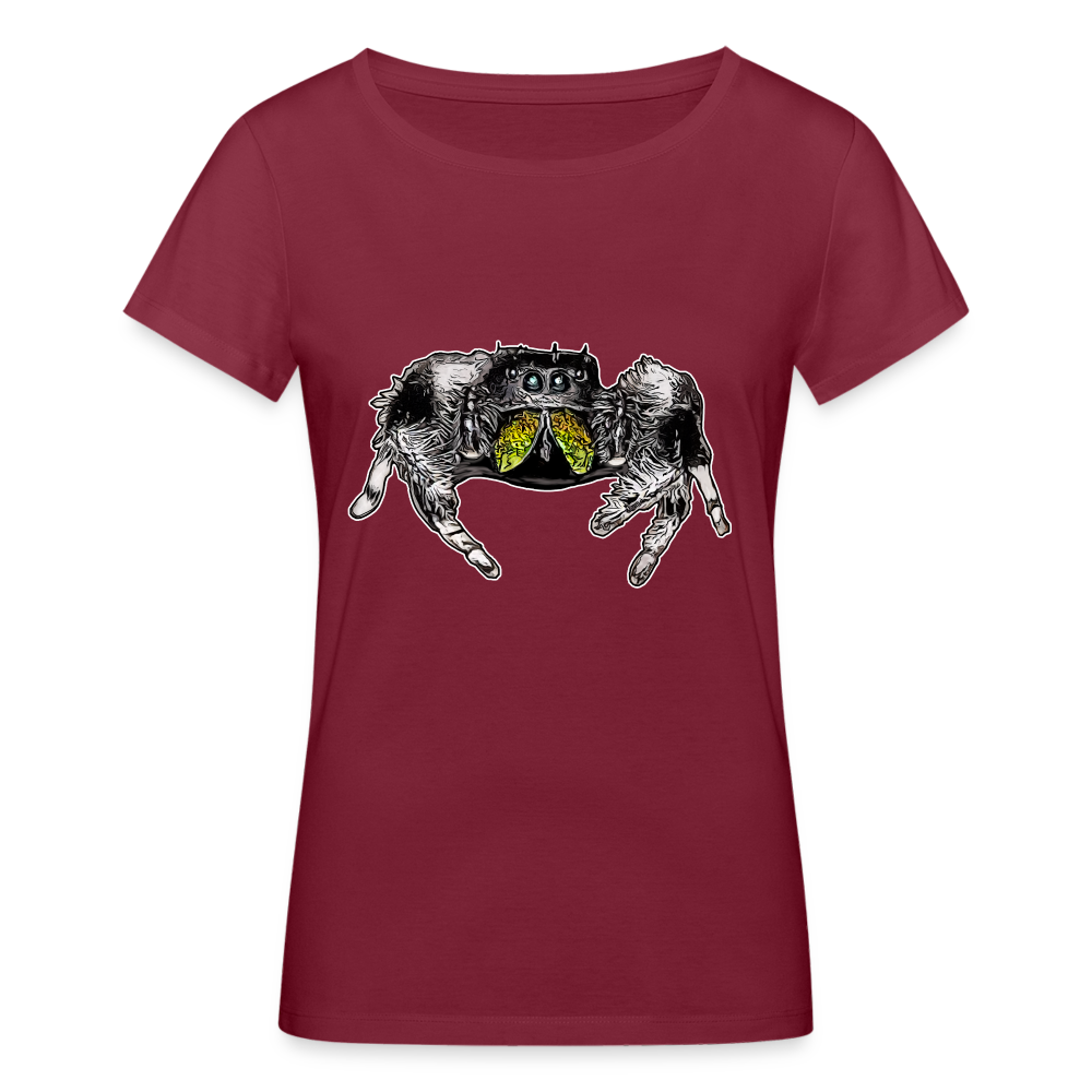 Frauen Stanley & Stella Bio-T-Shirt Phidippus regius Rastafari male - Burgunderrot