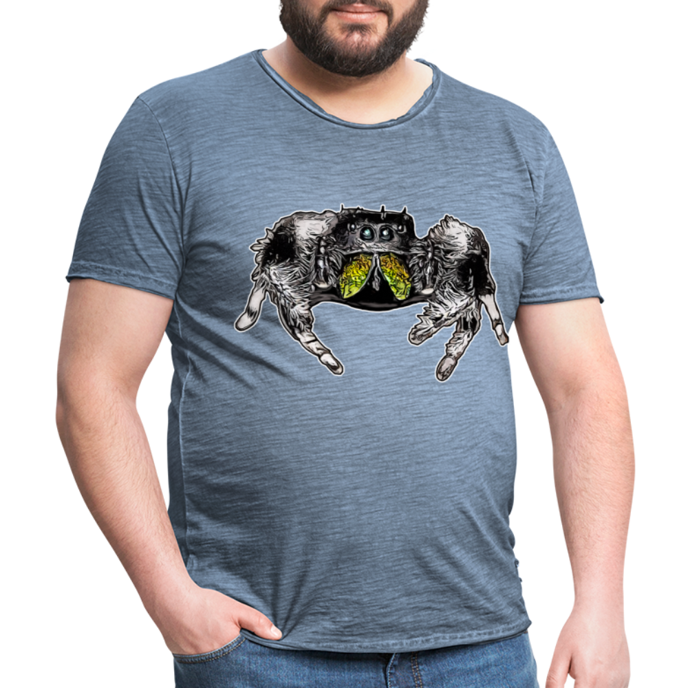Männer Vintage T-Shirt Phidippus regius Rastafari male - Vintage Denim