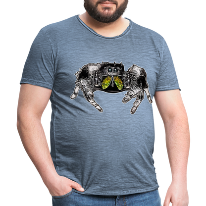 Männer Vintage T-Shirt Phidippus regius Rastafari male - Vintage Denim