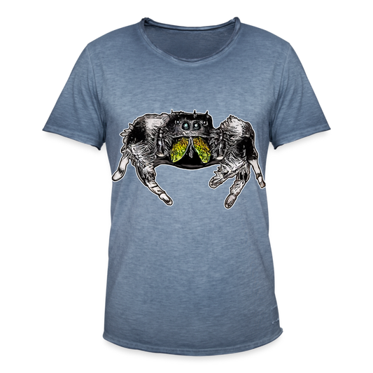 Männer Vintage T-Shirt Phidippus regius Rastafari male - Vintage Denim