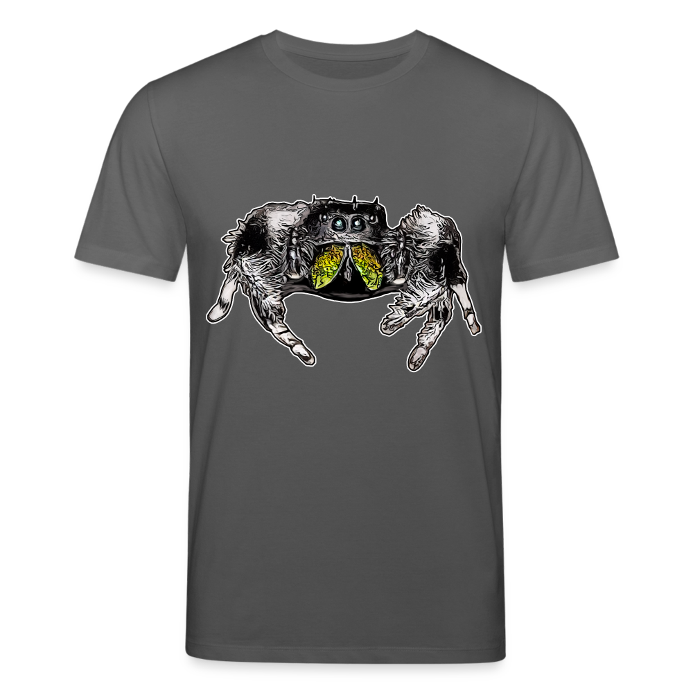 Männer Stanley & Stella Bio-T-Shirt Phidippus regius Rastafari male - Anthrazit