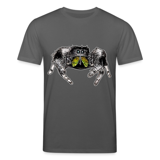 Männer Stanley & Stella Bio-T-Shirt Phidippus regius Rastafari male - Anthrazit