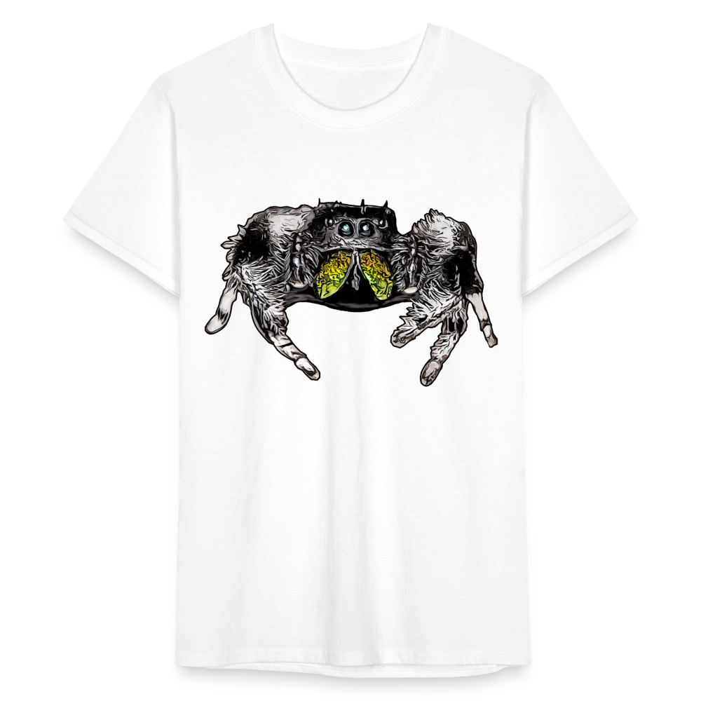 Männer Fruit of the Loom T-Shirt Phidippus regius Rastafari male - weiß