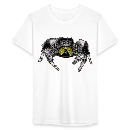 Männer Fruit of the Loom T-Shirt Phidippus regius Rastafari male - weiß