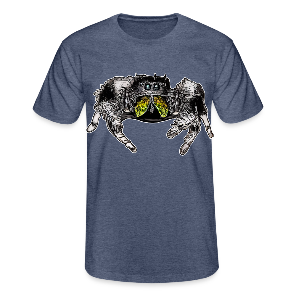 Männer Fruit of the Loom T-Shirt Phidippus regius Rastafari male - Navy meliert