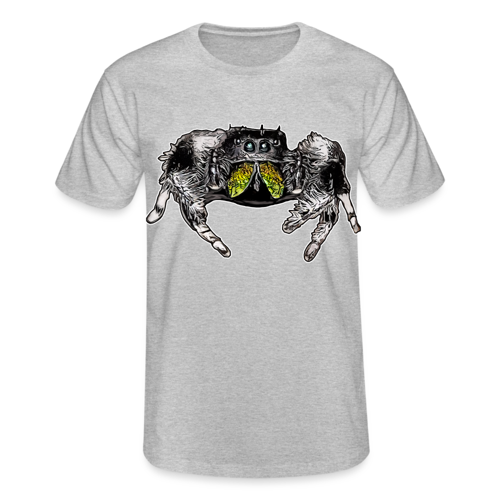 Männer Fruit of the Loom T-Shirt Phidippus regius Rastafari male - Grau meliert
