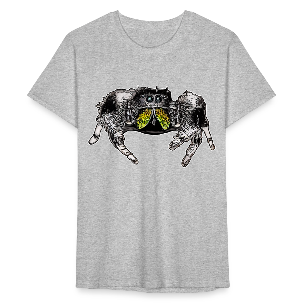 Männer Fruit of the Loom T-Shirt Phidippus regius Rastafari male - Grau meliert
