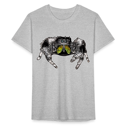 Männer Fruit of the Loom T-Shirt Phidippus regius Rastafari male - Grau meliert