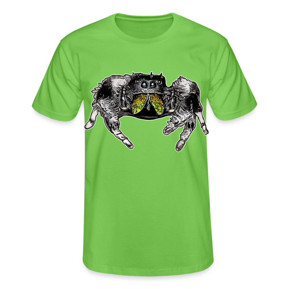 Männer Fruit of the Loom T-Shirt Phidippus regius Rastafari male - Hellgrün