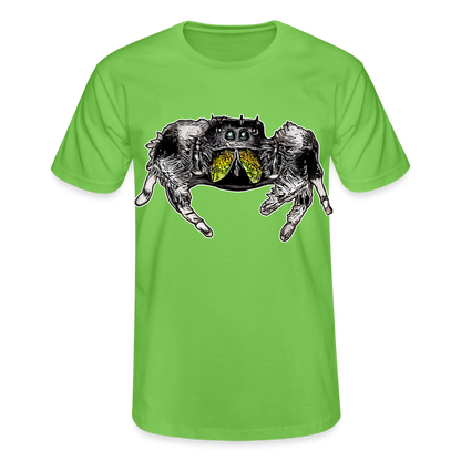 Männer Fruit of the Loom T-Shirt Phidippus regius Rastafari male - Hellgrün