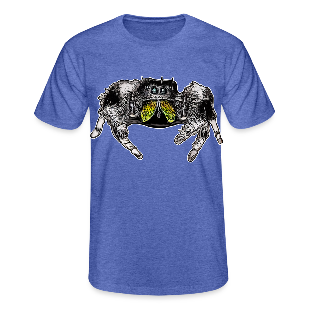 Männer Fruit of the Loom T-Shirt Phidippus regius Rastafari male - Blau meliert