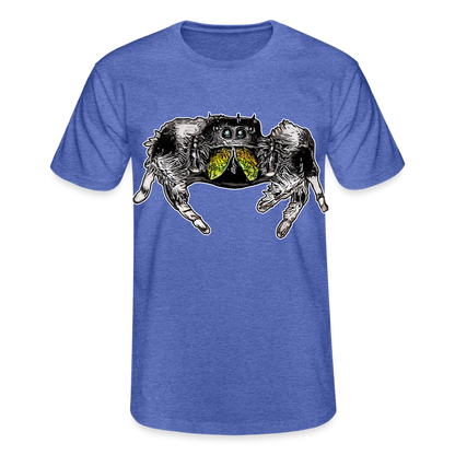Männer Fruit of the Loom T-Shirt Phidippus regius Rastafari male - Blau meliert