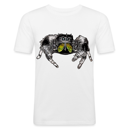 Männer Slim Fit T-Shirt Phidippus regius Rastafari male - weiß