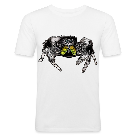 Männer Slim Fit T-Shirt Phidippus regius Rastafari male - weiß