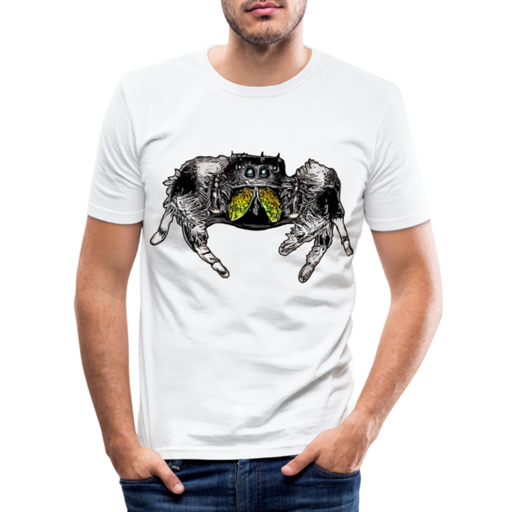 Männer Slim Fit T-Shirt Phidippus regius Rastafari male - weiß