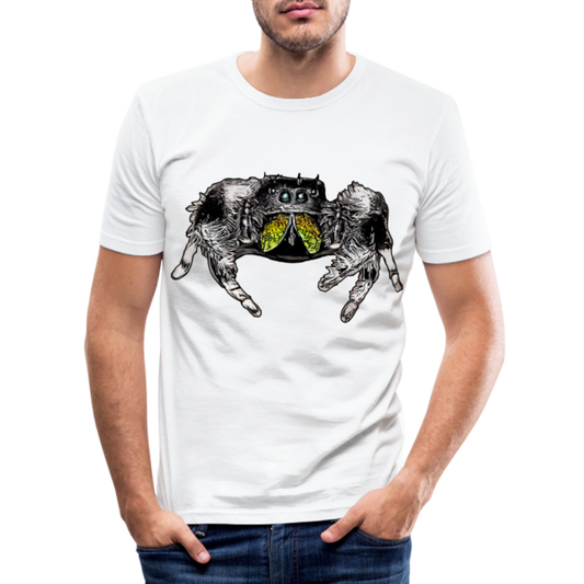 Männer Slim Fit T-Shirt Phidippus regius Rastafari male - weiß