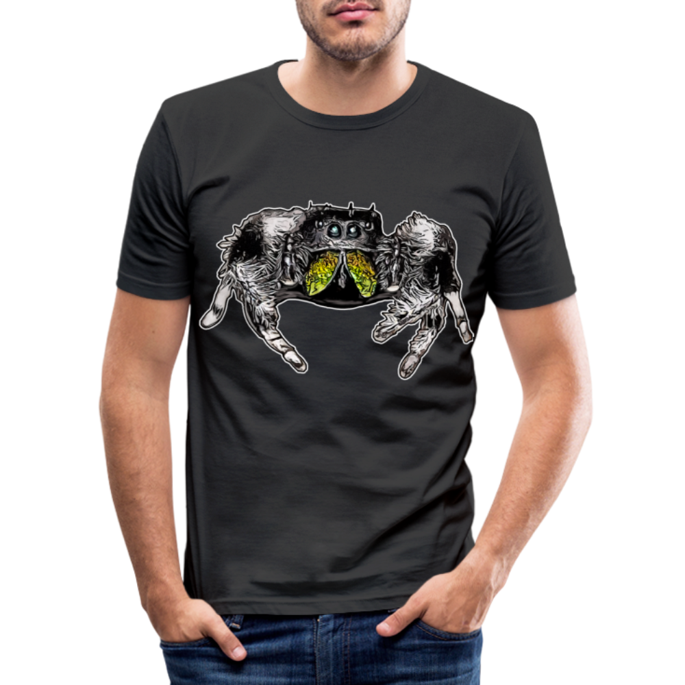 Männer Slim Fit T-Shirt Phidippus regius Rastafari male - Schwarz