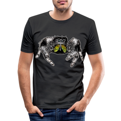 Männer Slim Fit T-Shirt Phidippus regius Rastafari male - Schwarz