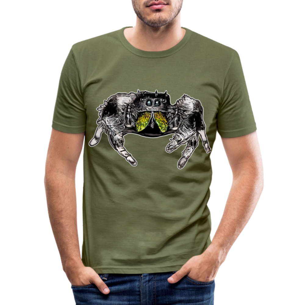 Männer Slim Fit T-Shirt Phidippus regius Rastafari male - khaki Grün