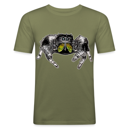 Männer Slim Fit T-Shirt Phidippus regius Rastafari male - khaki Grün