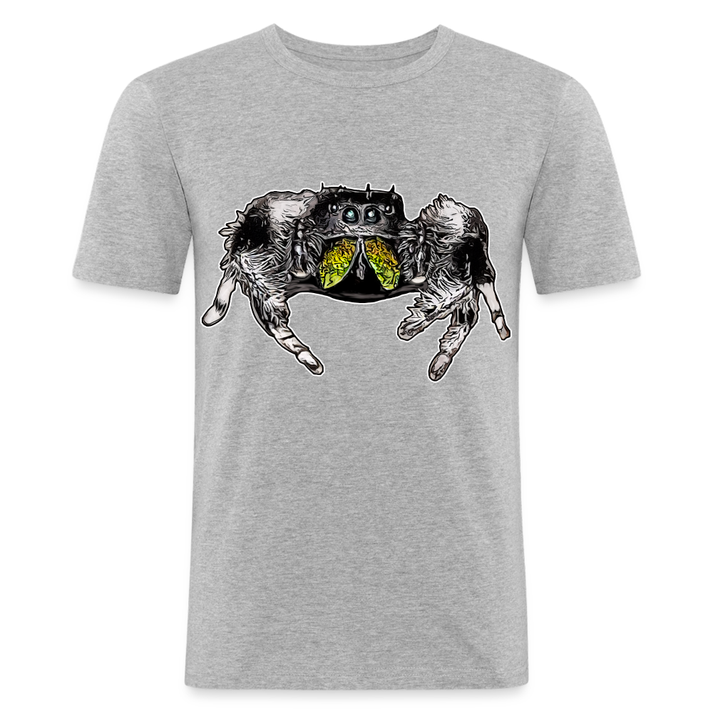 Männer Slim Fit T-Shirt Phidippus regius Rastafari male - Grau meliert