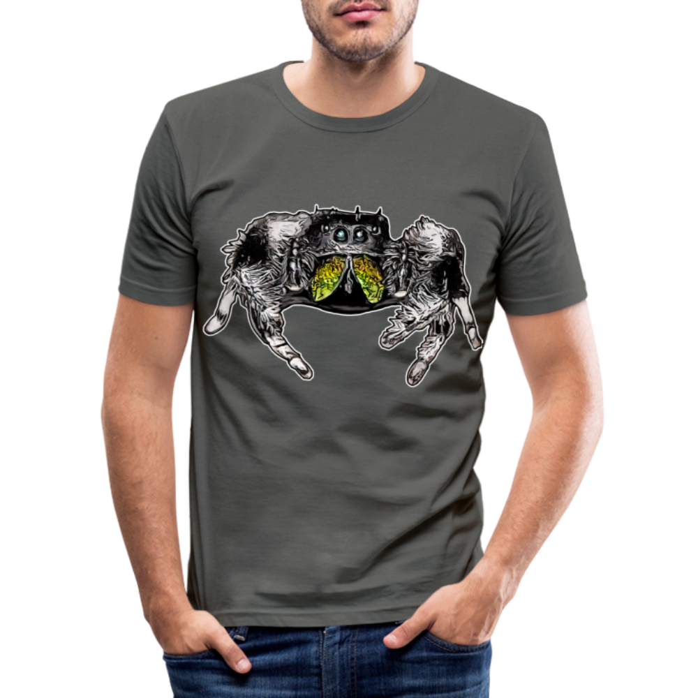 Männer Slim Fit T-Shirt Phidippus regius Rastafari male - Graphite