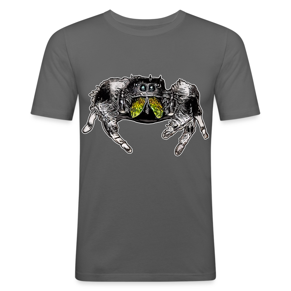 Männer Slim Fit T-Shirt Phidippus regius Rastafari male - Graphite