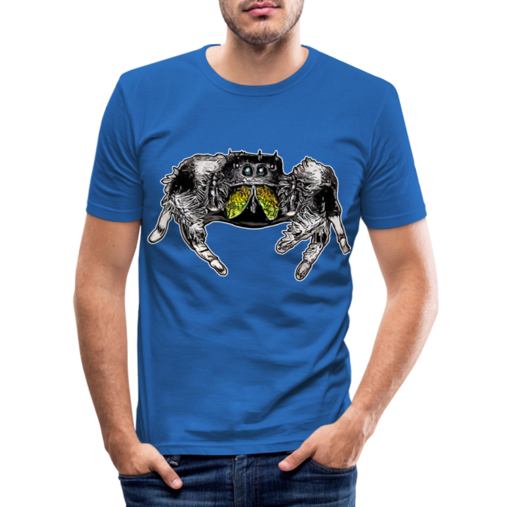 Männer Slim Fit T-Shirt Phidippus regius Rastafari male - Königsblau