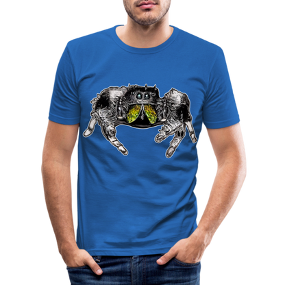 Männer Slim Fit T-Shirt Phidippus regius Rastafari male - Königsblau