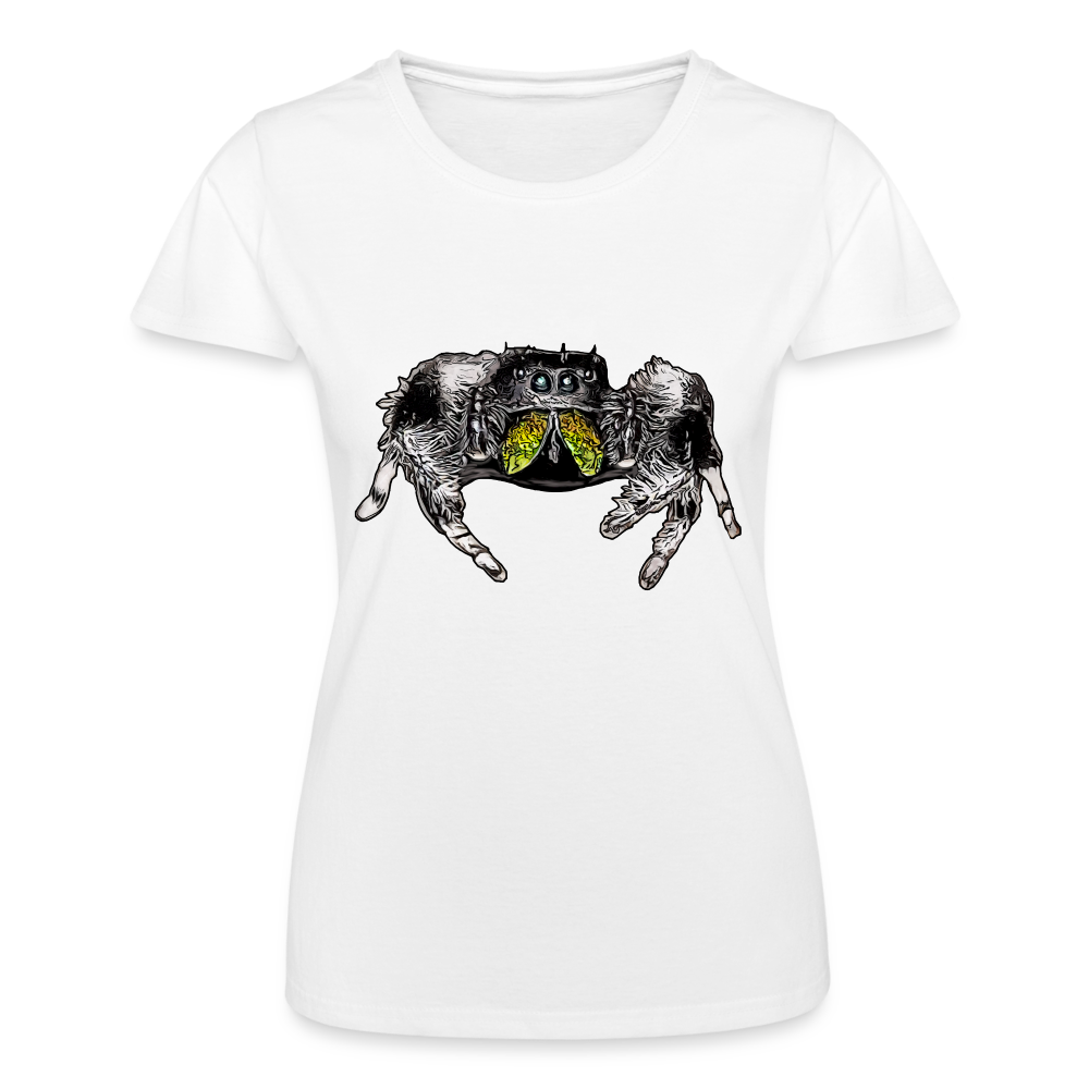 Frauen Fruit of the Loom T-Shirt Phidippus regius Rastafari male - weiß