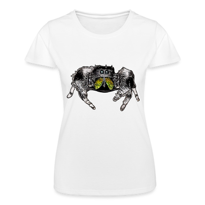 Frauen Fruit of the Loom T-Shirt Phidippus regius Rastafari male - weiß