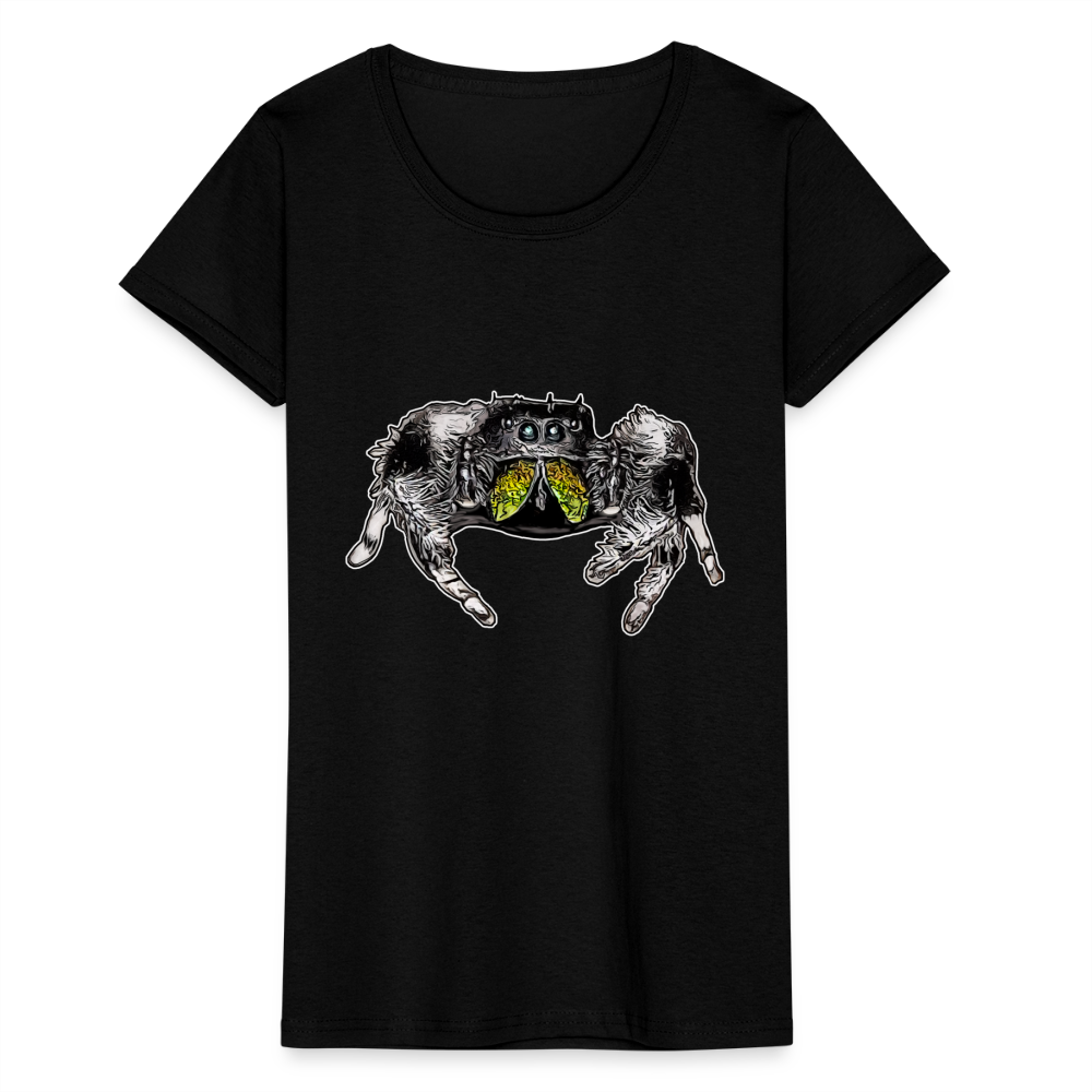 Frauen Fruit of the Loom T-Shirt Phidippus regius Rastafari male - Schwarz