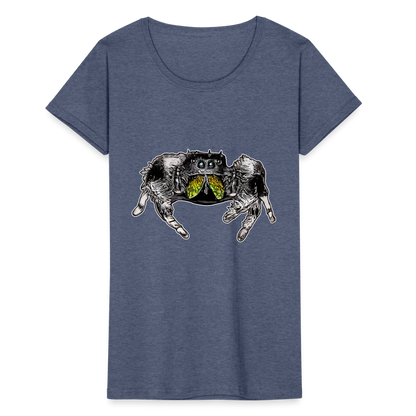 Frauen Fruit of the Loom T-Shirt Phidippus regius Rastafari male - Navy meliert