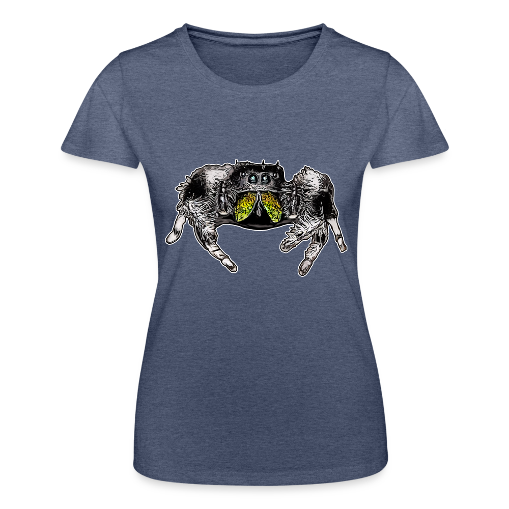 Frauen Fruit of the Loom T-Shirt Phidippus regius Rastafari male - Navy meliert