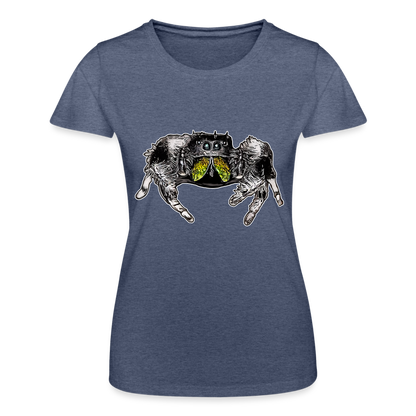 Frauen Fruit of the Loom T-Shirt Phidippus regius Rastafari male - Navy meliert