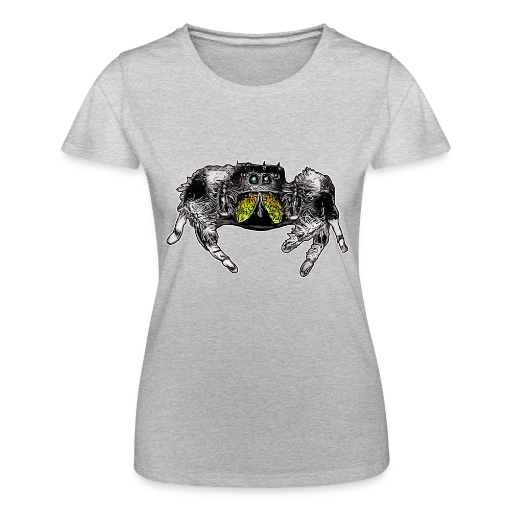 Frauen Fruit of the Loom T-Shirt Phidippus regius Rastafari male - Grau meliert