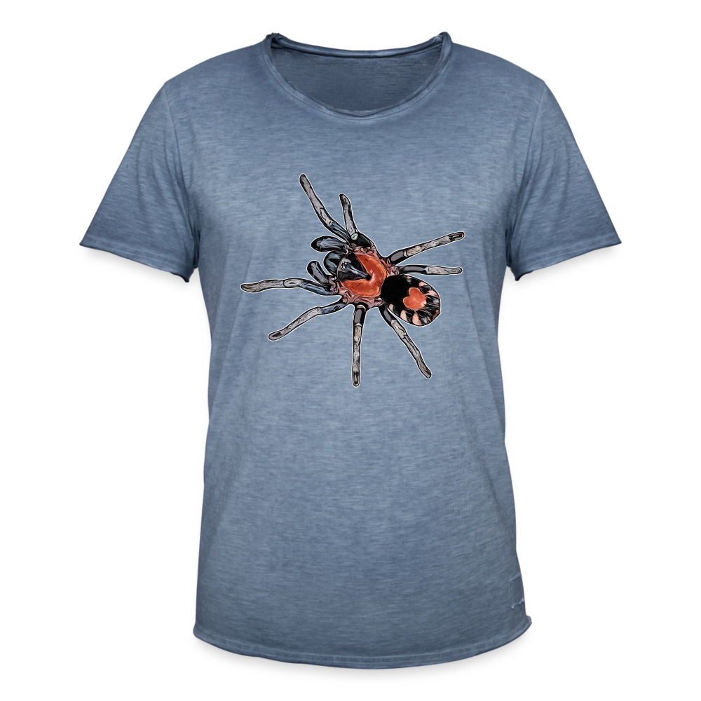 Männer Vintage T-Shirt Cyriocosmus elegans - Vintage Denim