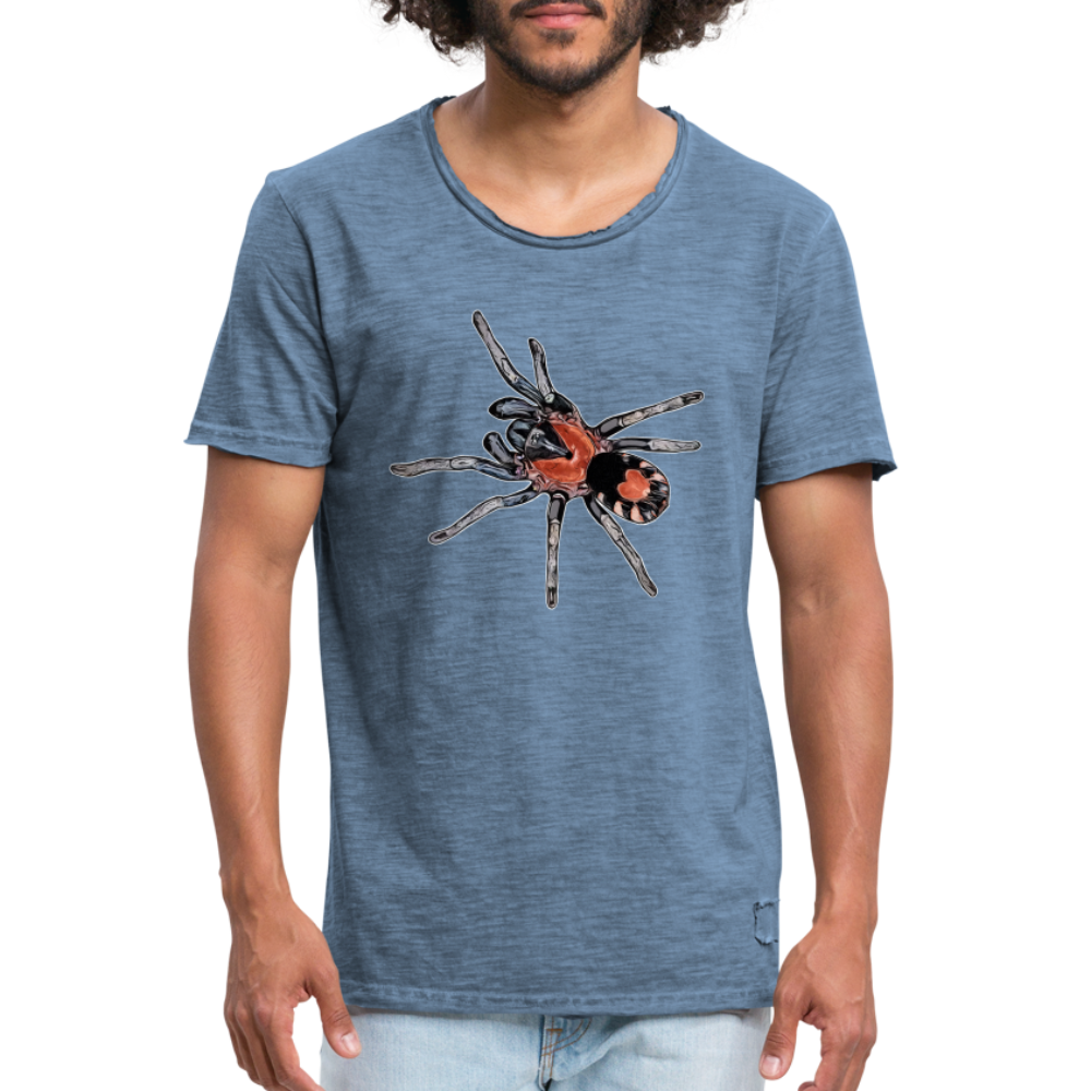 Männer Vintage T-Shirt Cyriocosmus elegans - Vintage Denim